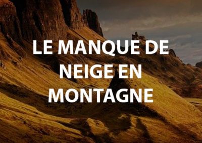 Le manque de neige en montagne