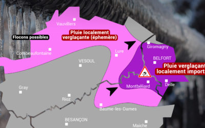 Montbéliard/Belfort : Vers la reprise de pluies verglaçantes ce mercredi soir et jeudi matin