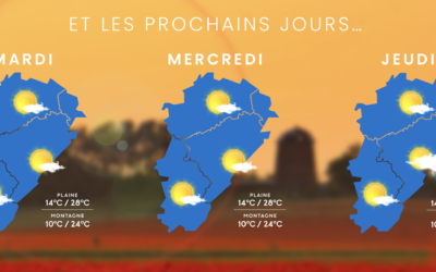 Franche-Comté : Beau temps et chaleur d’été prévus toute la semaine jusqu’au 11 juin